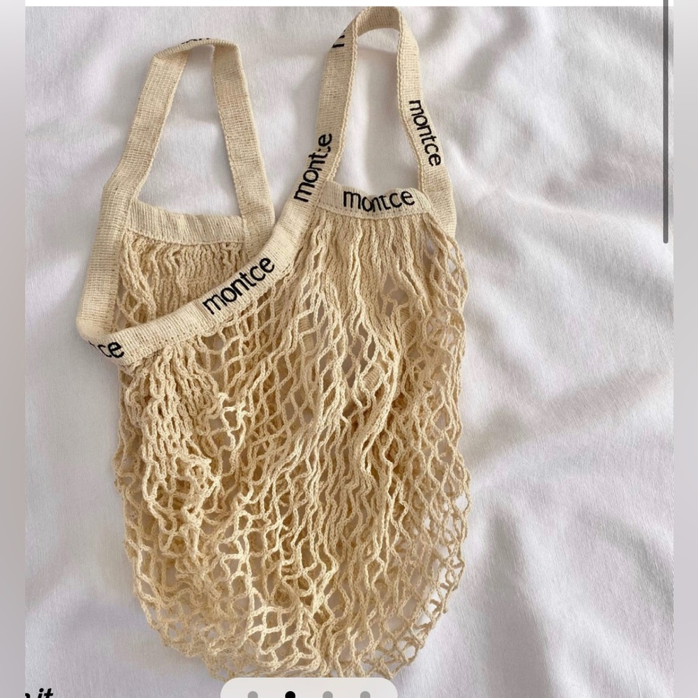 Montce Cotton Net Bag (Black Logo)